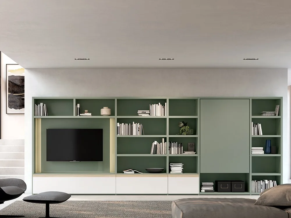 Librería para tv con mesa abatible Atrio 05