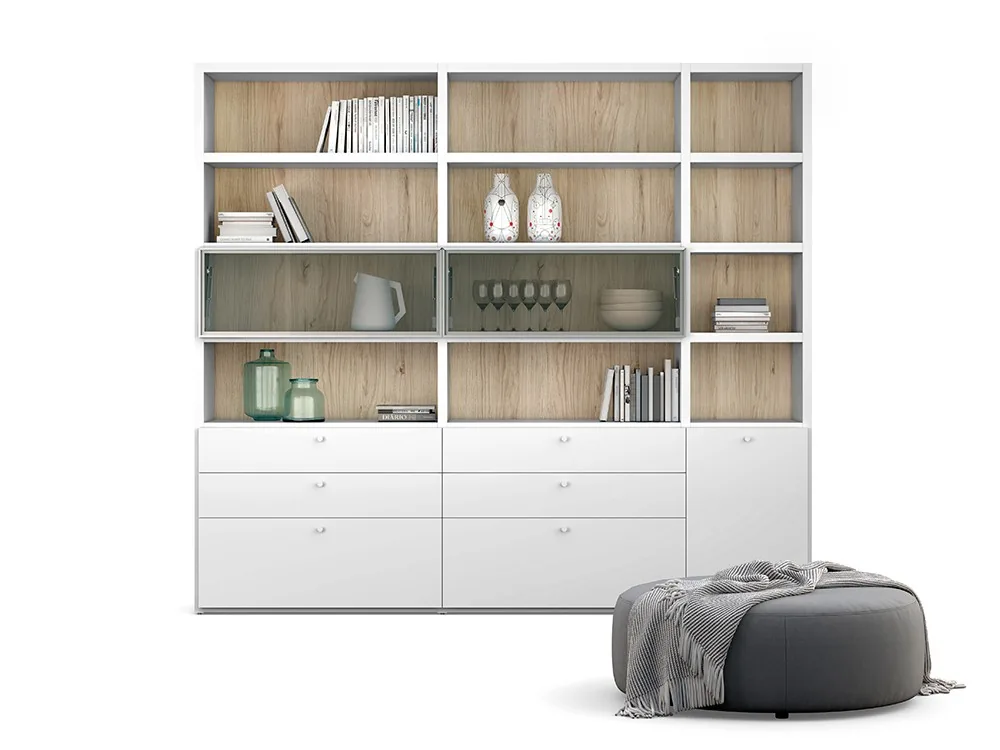 Librería con vitrina Atrio 07