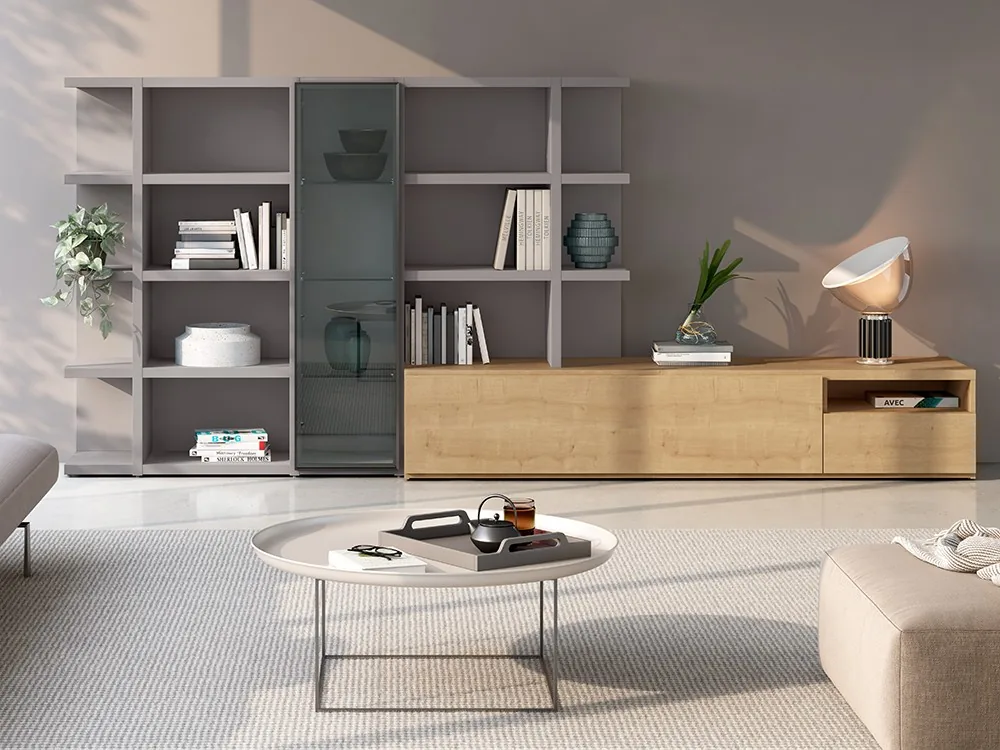 Mueble para salón con vitrina Atrio 12