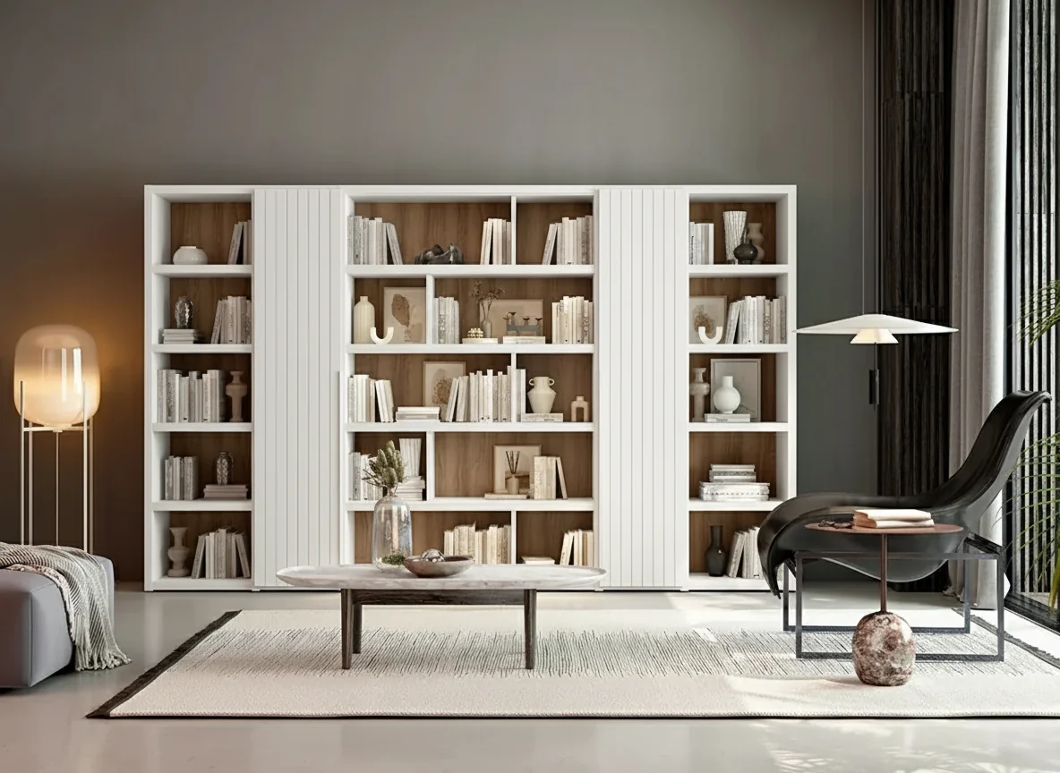 Librería a medida con luz led Atrio 17