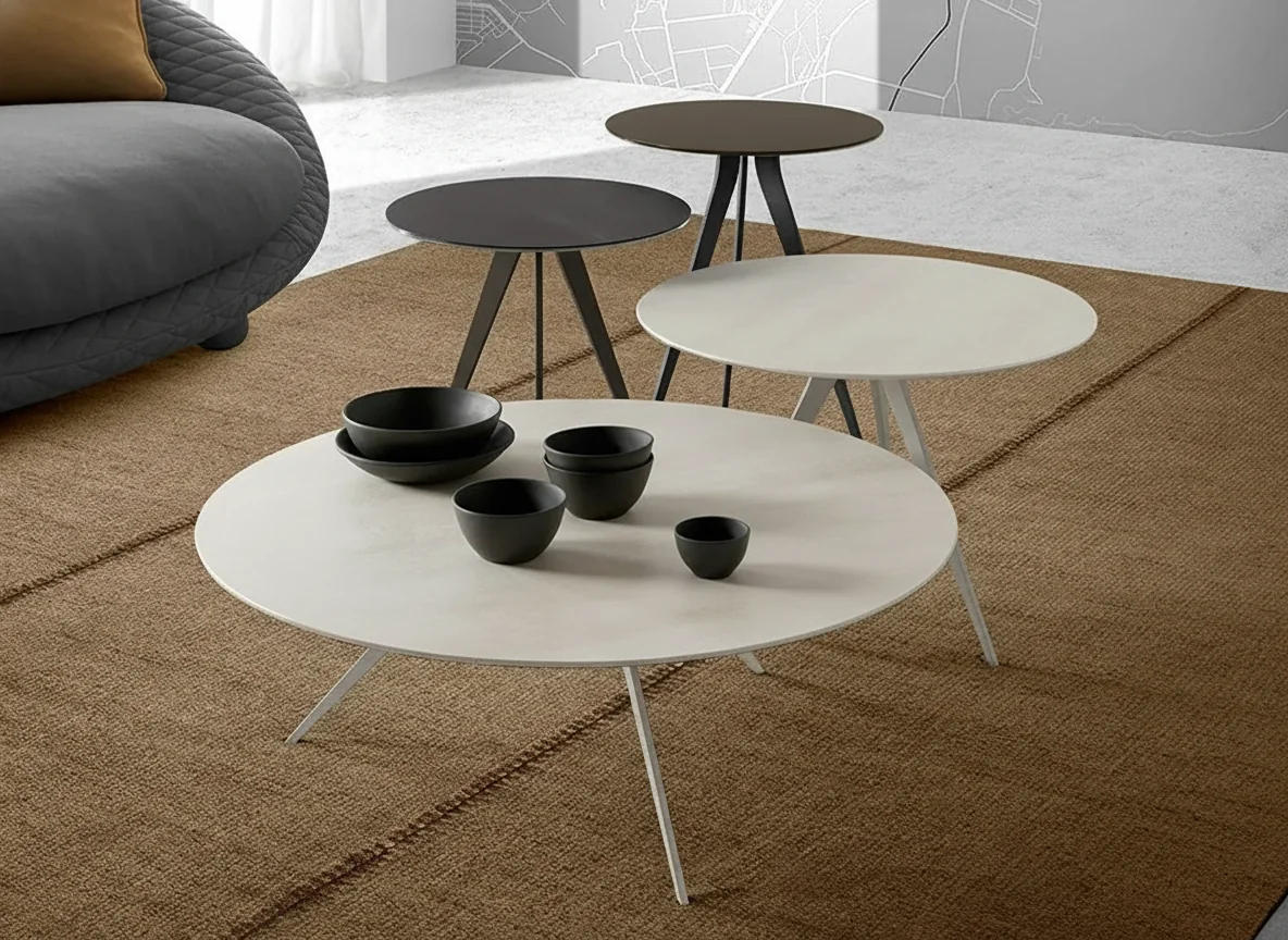 Mesa auxiliar Luma Redonda Cerámico
