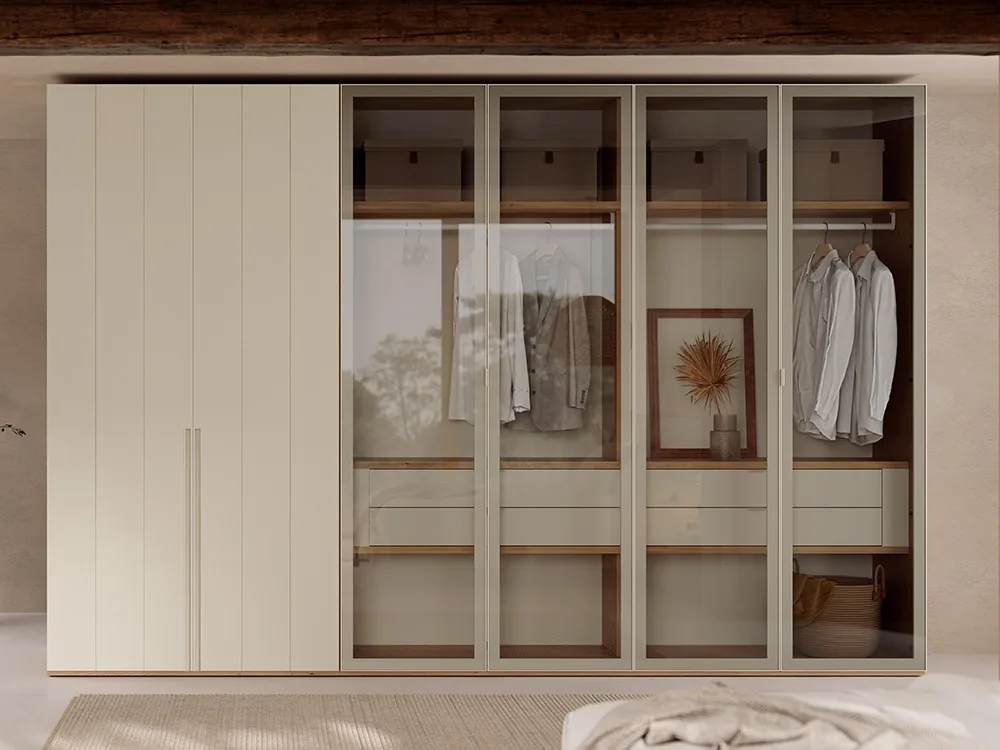 Armario puertas vitrina plegables 06