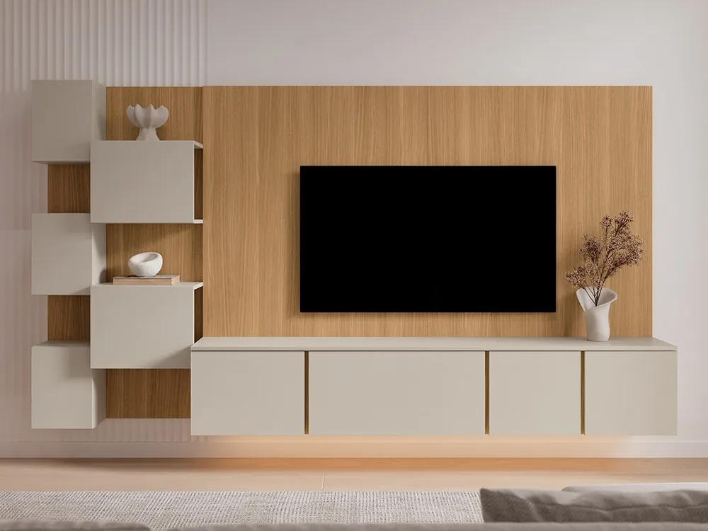 Composición de salón con panel Livia 05