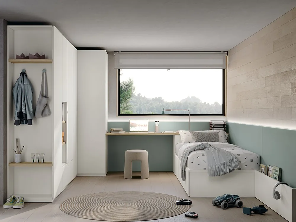 Cama con escritorio Juno 17