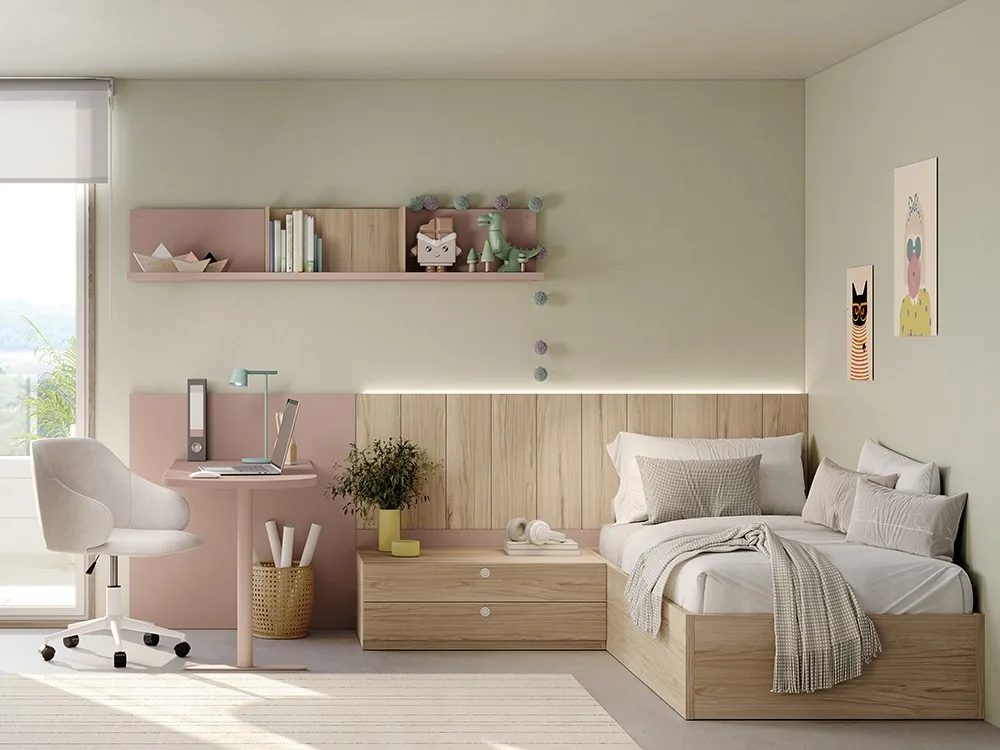 Cama con escritorio Juno 19