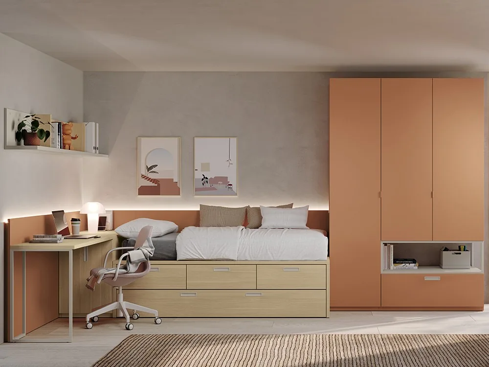 Cama compacta con arrastre Juno 27