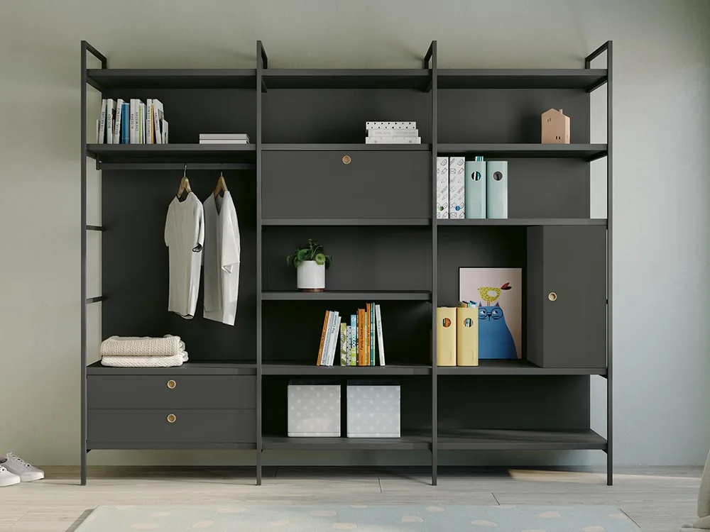 Estantería-vestidor Klim Juno 36 (Grafito)