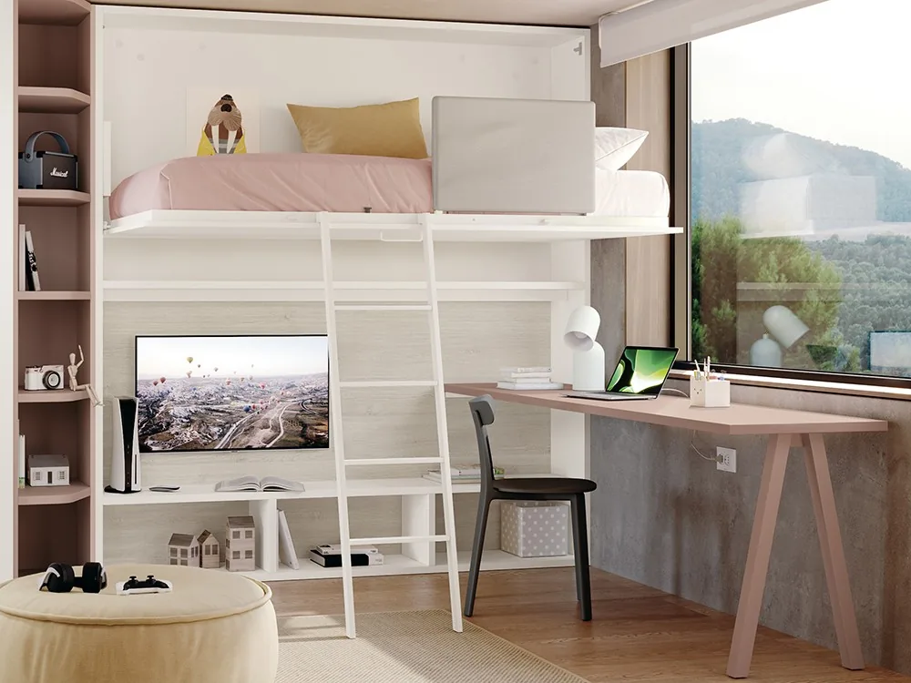 Cama abatible alta 90cm Juno 38