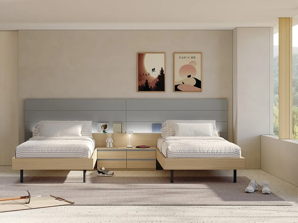 Dormitorio con dos camas Juno 51