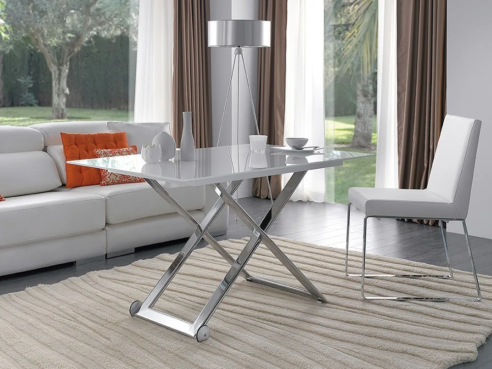 Mesa de centro elevable eléctrica Mira Cristal