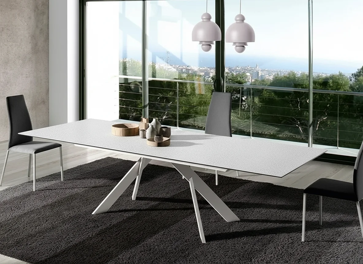 Mesa Extensible Adria Porcelánico (Blanco)
