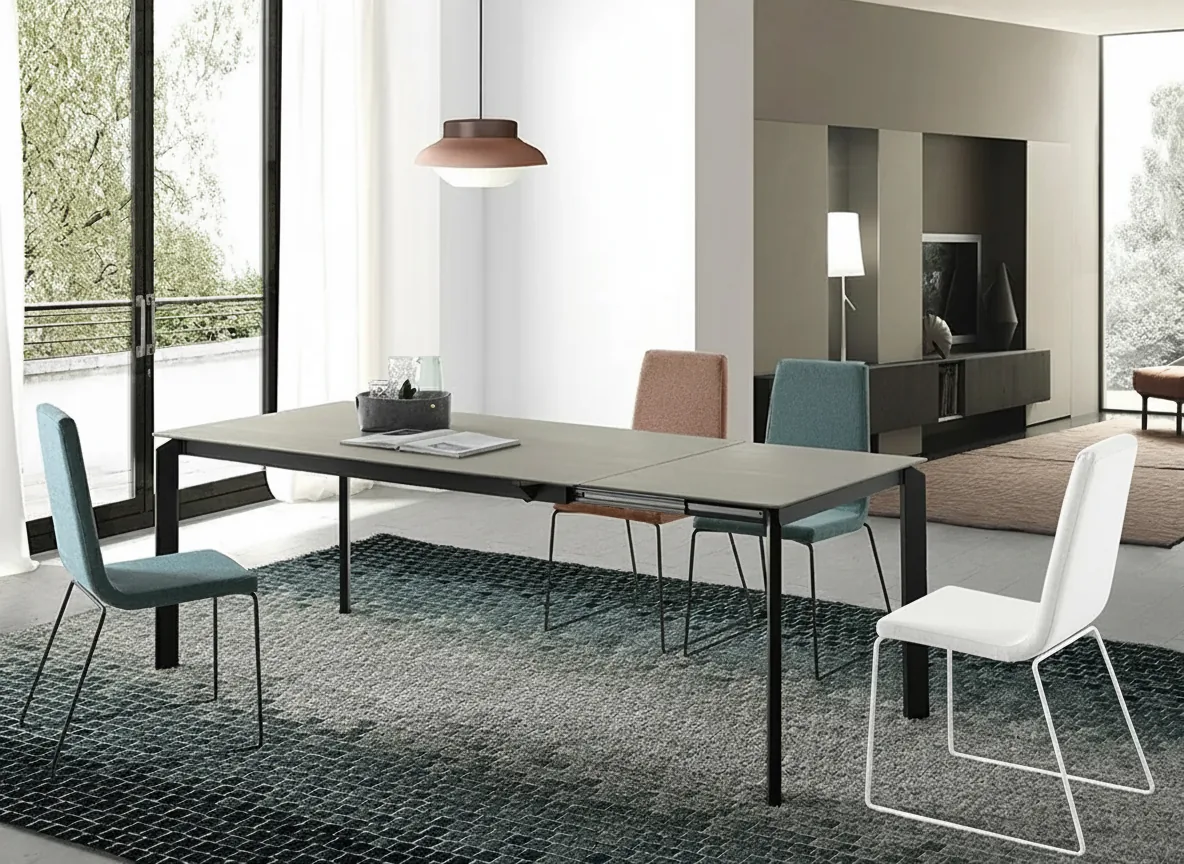 Silla trineo tapizada Ónix Top (Blanco)