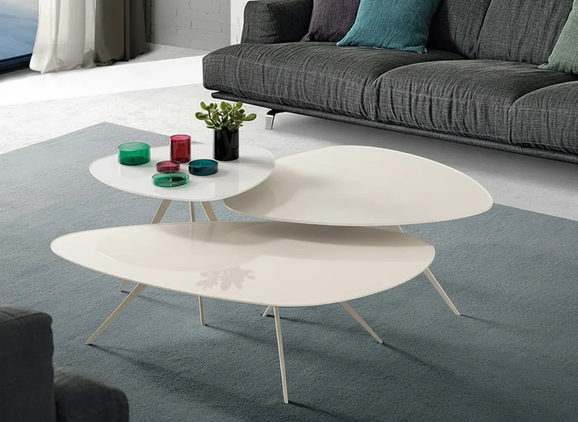 Mesa Luma Cristal (Cristal óptico Lino mate)