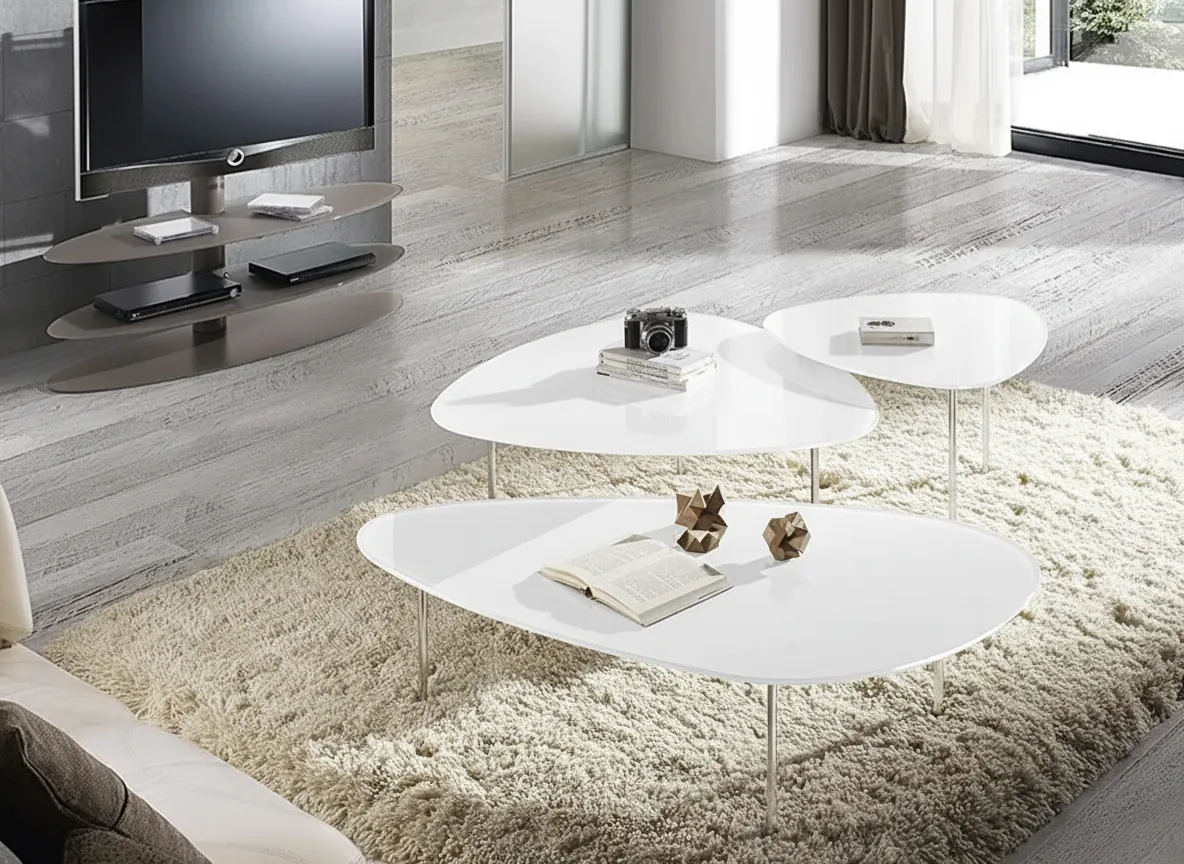 Mesa Auxiliar Lumen Cristal (Blanco)