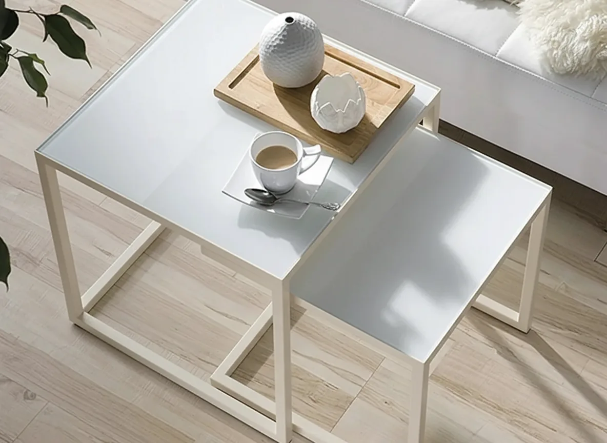 Mesa auxiliar Brisa Cristal (Lino)