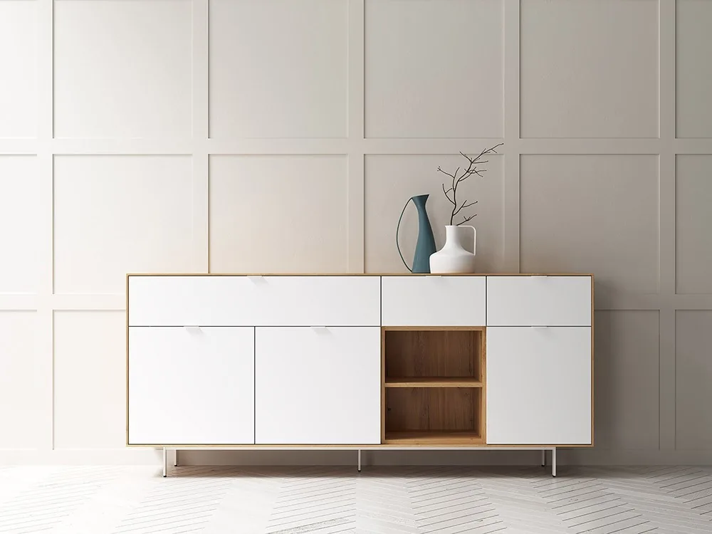 [5839] Aparador bajo Argos Matte White