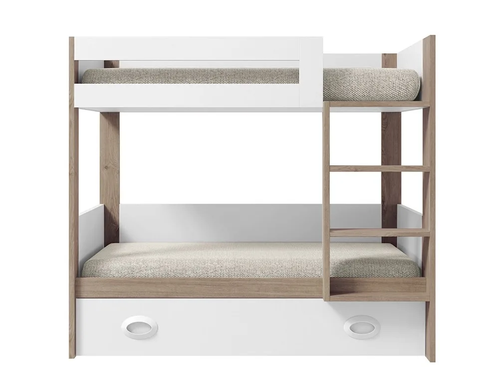 Litera Pixi con cama nido (Blanco)