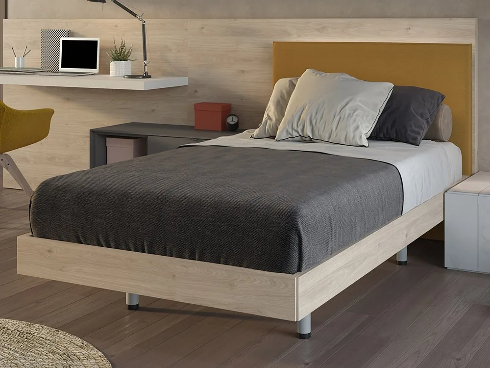 [8945] Cama con cabecero tapizado Nido Pro01