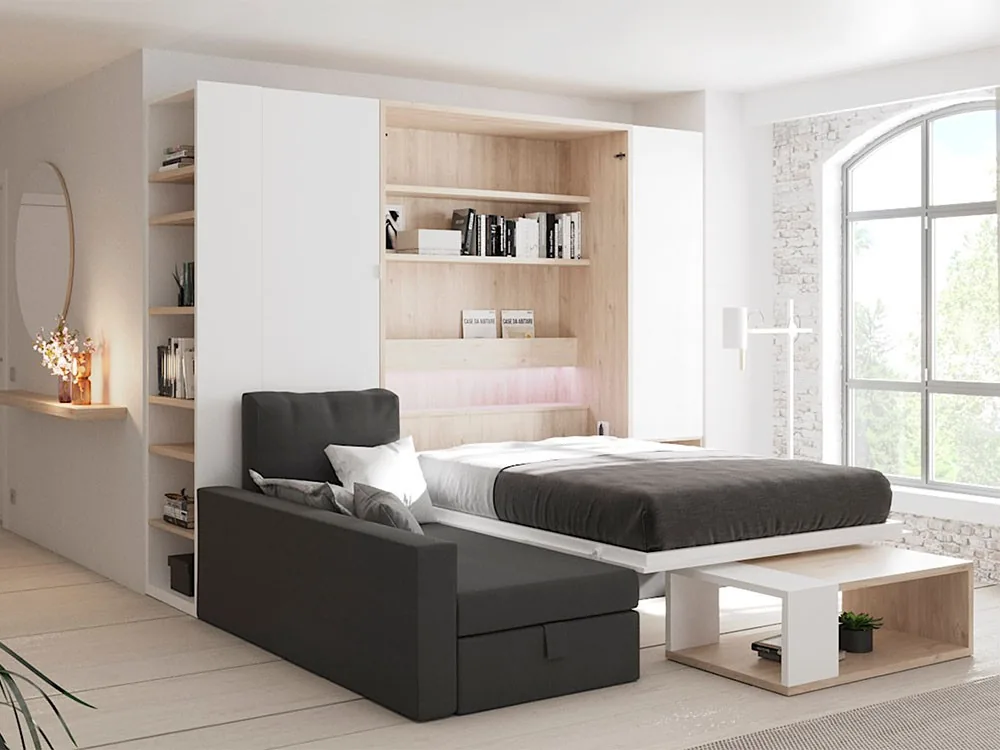 Cama abatible 135cm y chaiselongue Nido Max 13