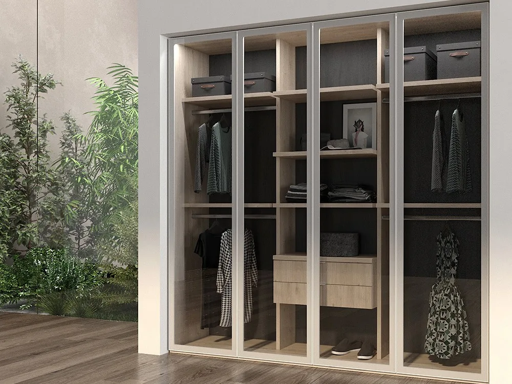 Armario vitrina con interior vestidor Vesta Concept 02